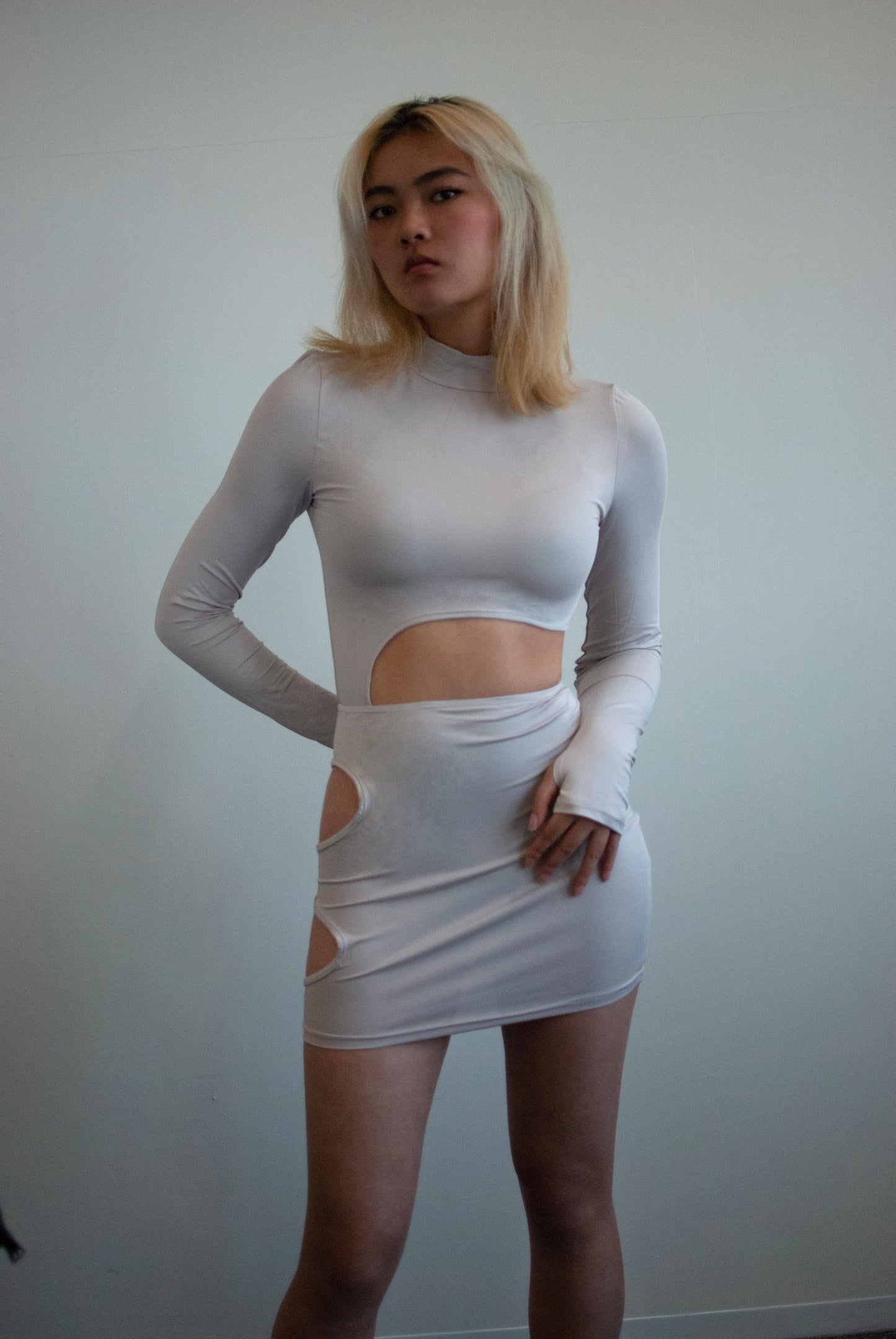White Dress With Cutouts